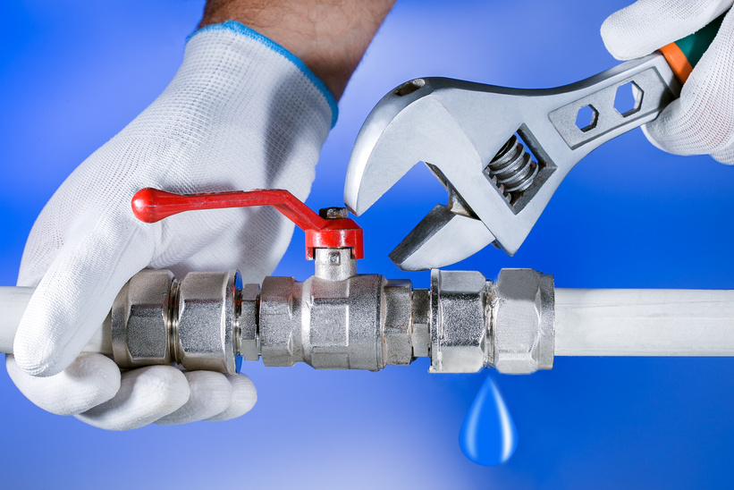 Plumbing repair service, assemble and install concept